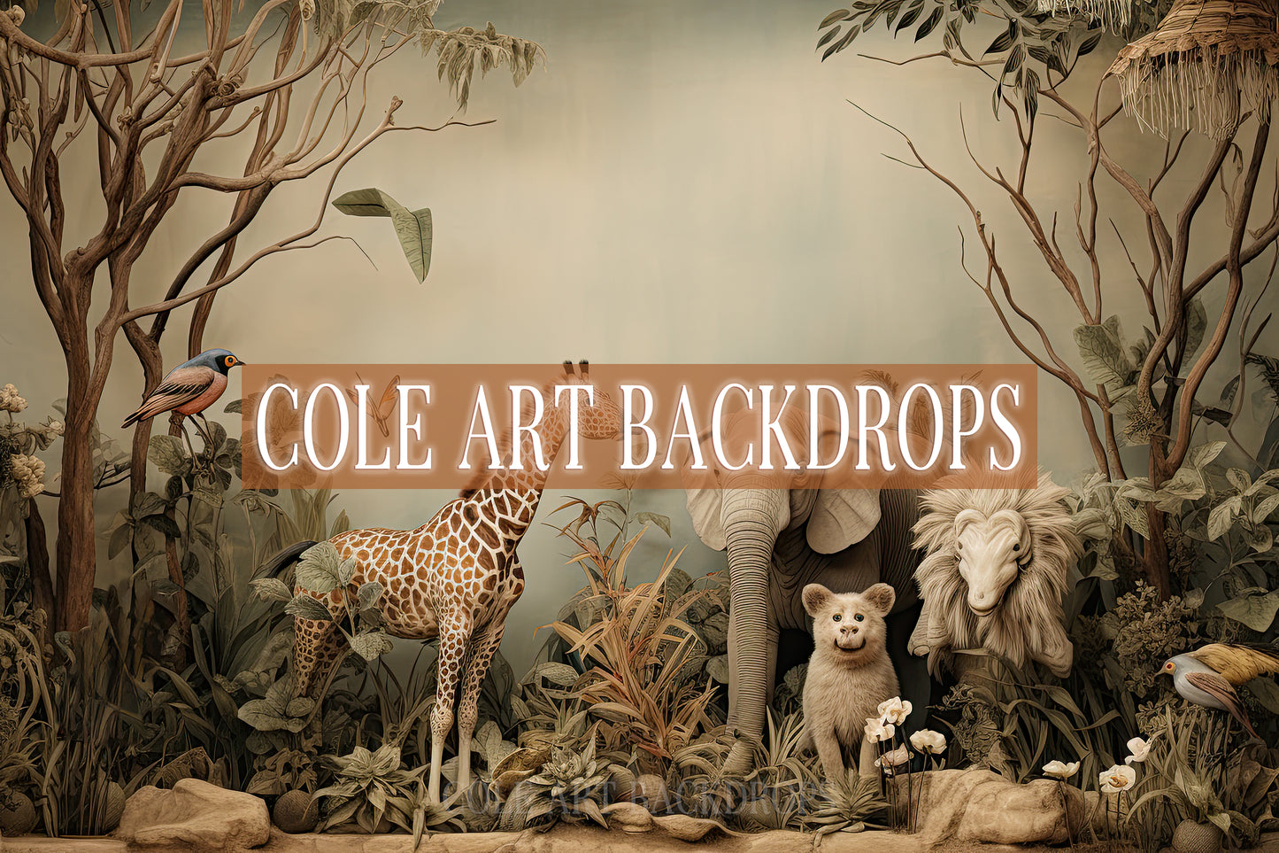 Animal Kingdom 1 Digital Backdrops, Newborn Overlays, Newborn Props, Newborn Backdrops, Photoshop Overlays