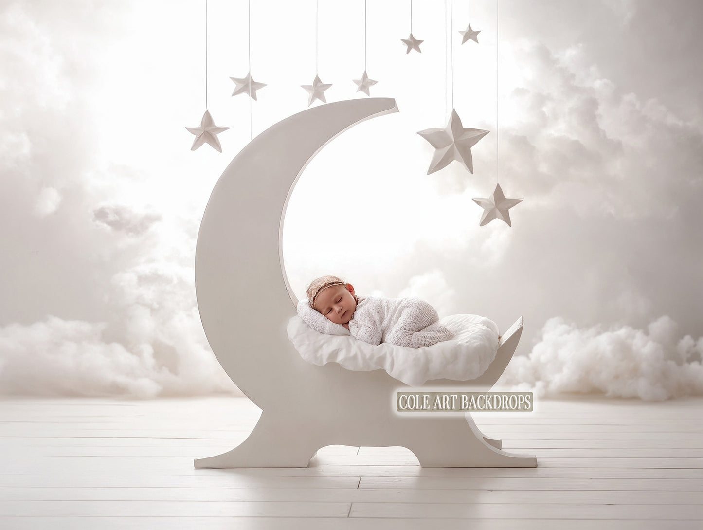 Cenários digitais para recém-nascidos Baby Moon 4, cenário para bebês, fundo para recém-nascidos