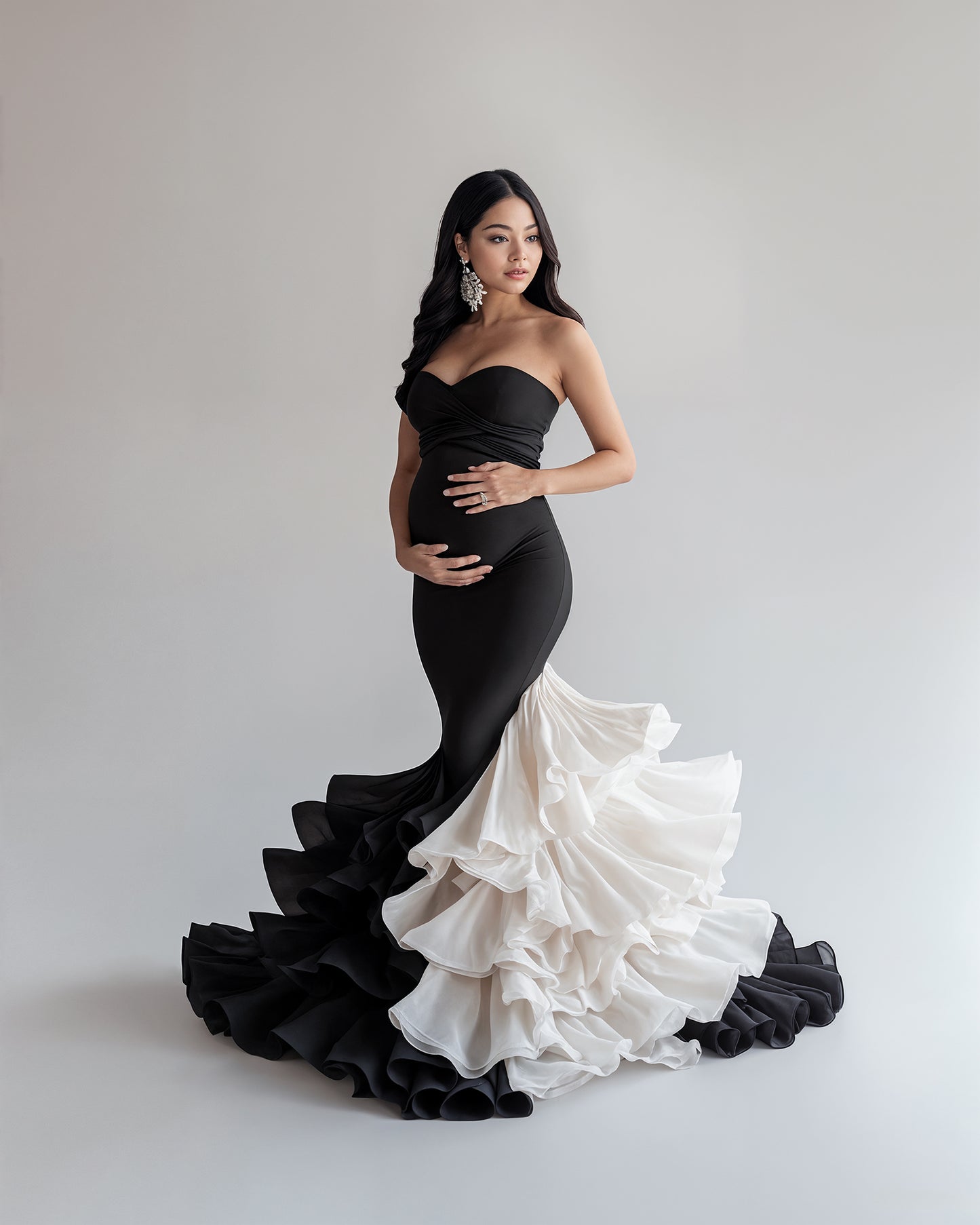 Black Dress Digital Overlays, Photoshop Overlays, Digital Backdrops Set