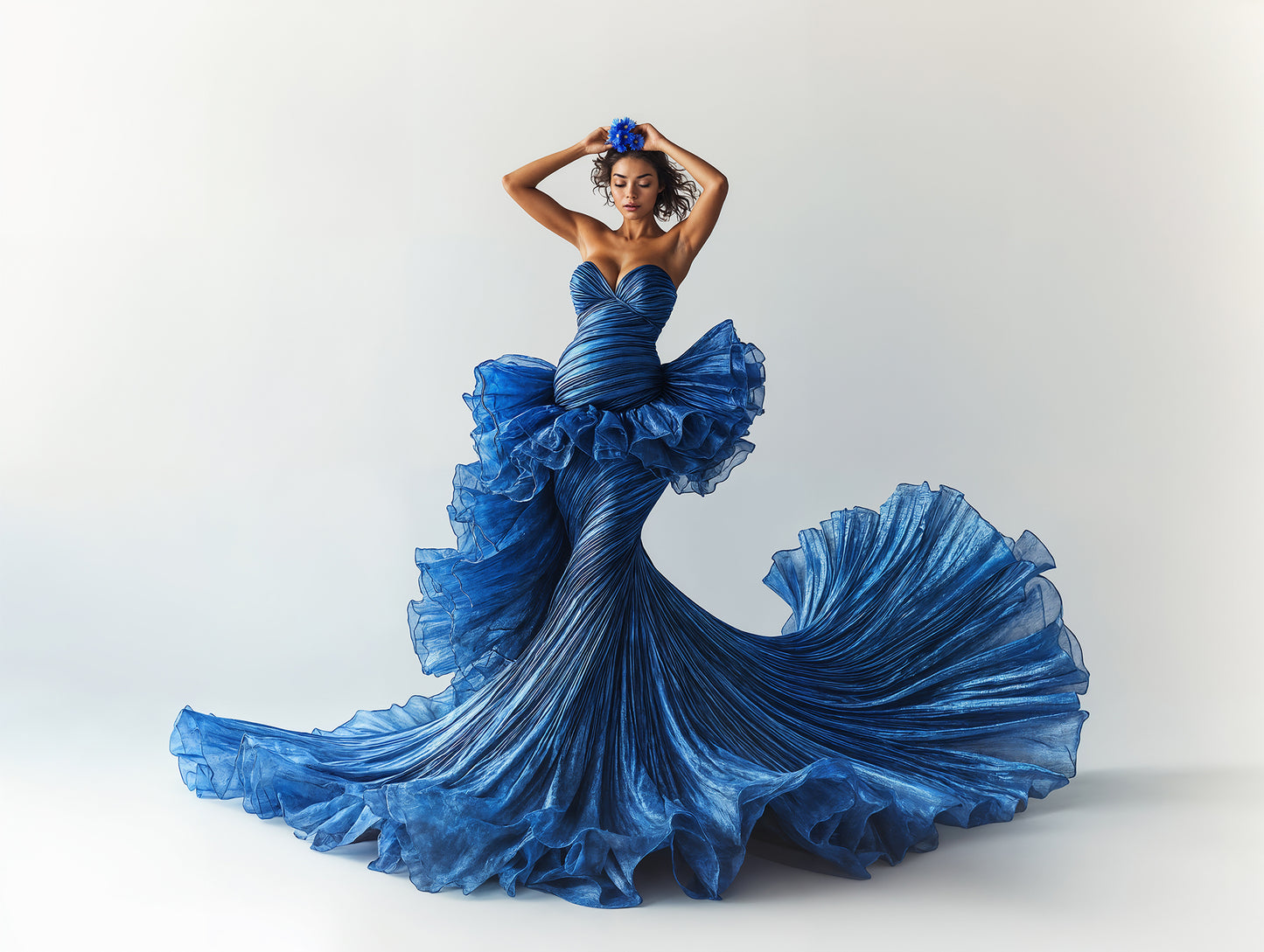 Blue Dress Digital Overlays, Photoshop Overlays, Digital Backdrops Set