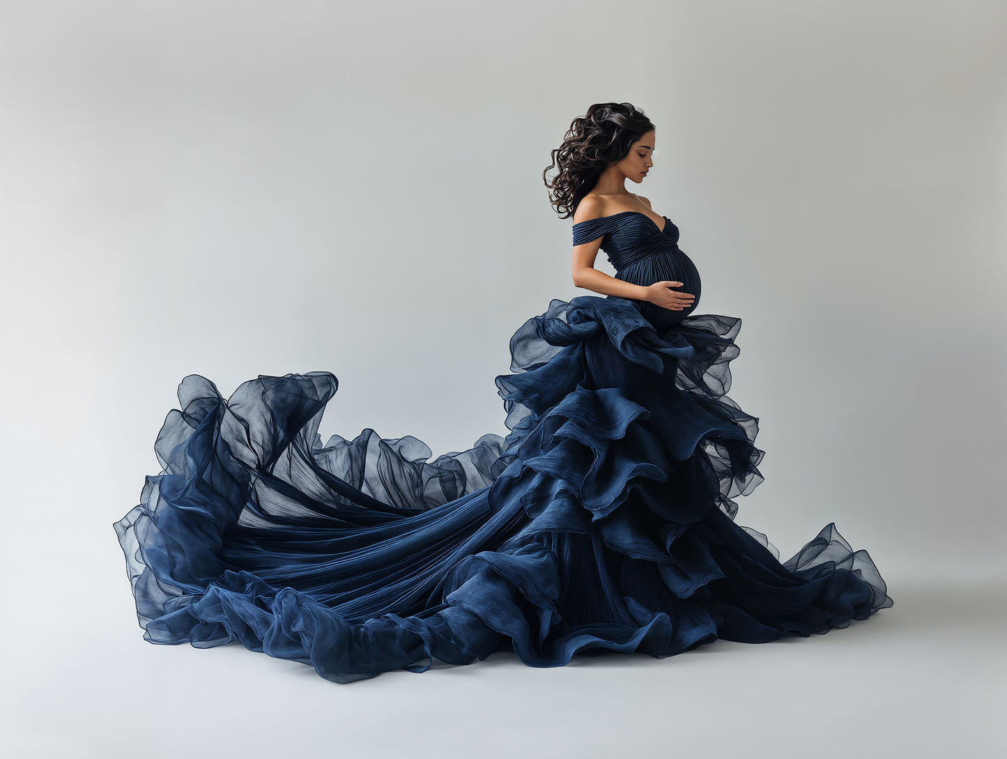 Blue Dress Digital Overlays, Photoshop Overlays, Digital Backdrops Set