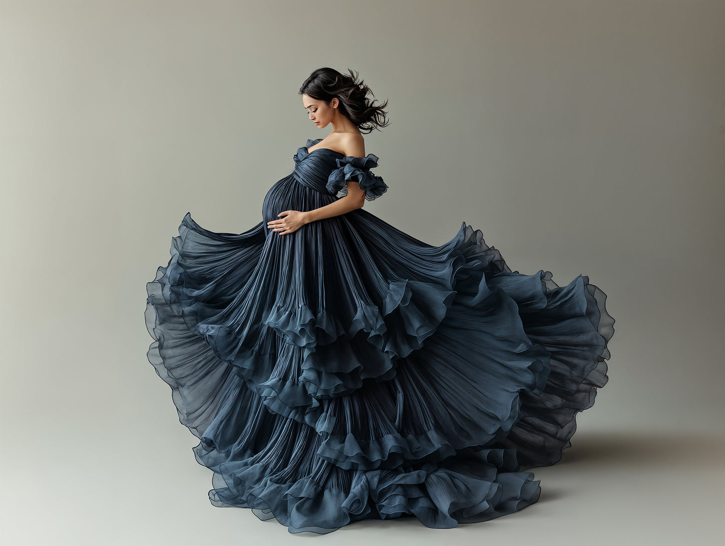 Blue Dress Digital Overlays, Photoshop Overlays, Digital Backdrops Set
