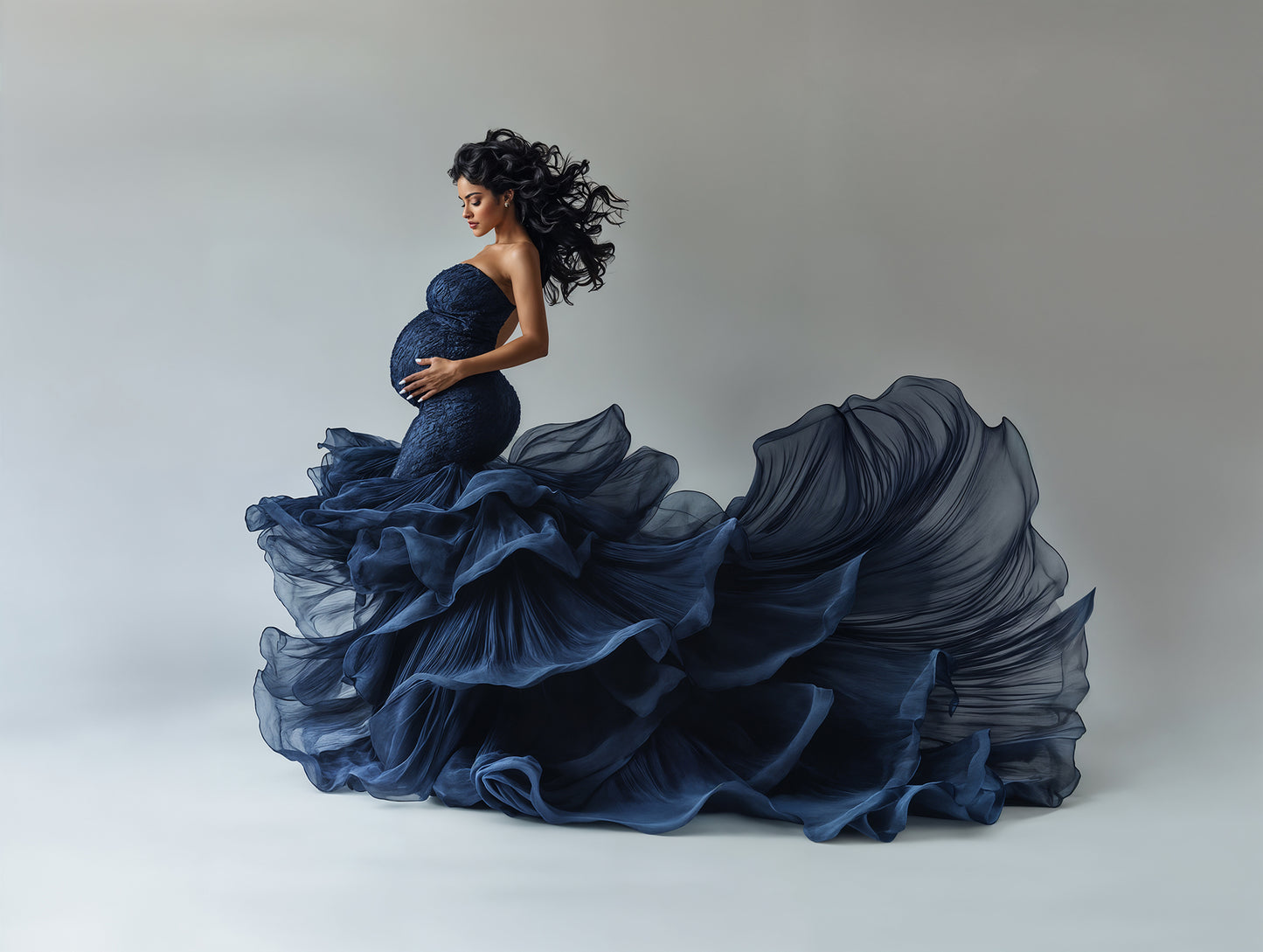 Blue Dress Digital Overlays, Photoshop Overlays, Digital Backdrops Set