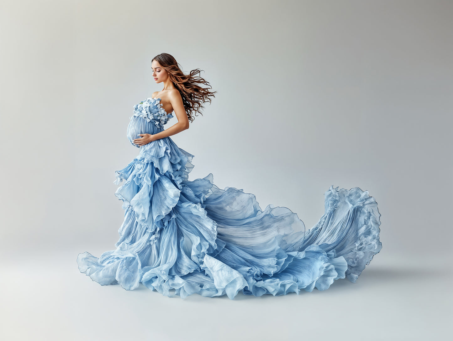 Blue Dress Digital Overlays, Photoshop Overlays, Digital Backdrops Set