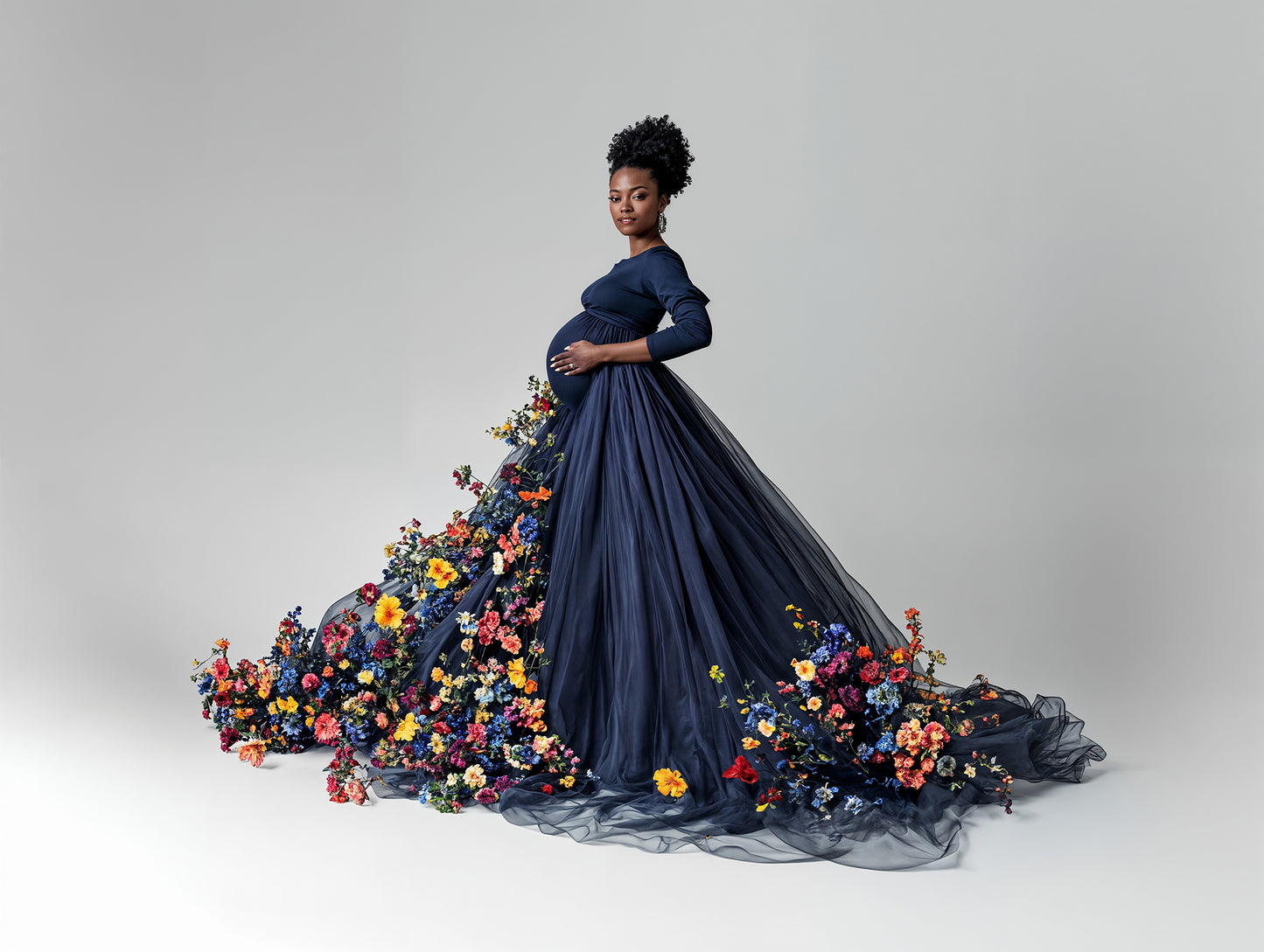 Blue Dress Digital Overlays, Photoshop Overlays, Digital Backdrops Set