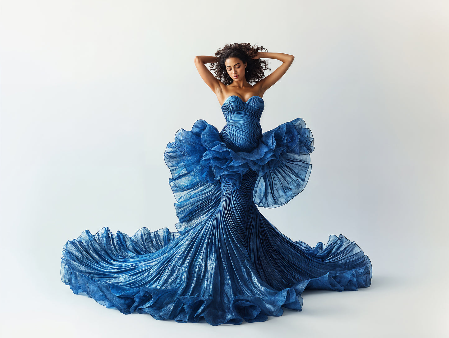 Blue Dress Digital Overlays, Photoshop Overlays, Digital Backdrops Set