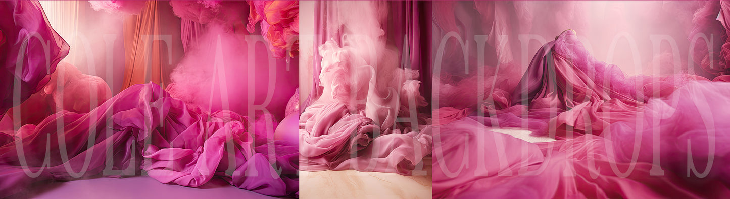 Conjunto de telas fluidas en rosa "Llévame lejos". Fondos digitales, fondos de maternidad, texturas para fondos de estudio, texturas de bellas artes y texturas para Photoshop.