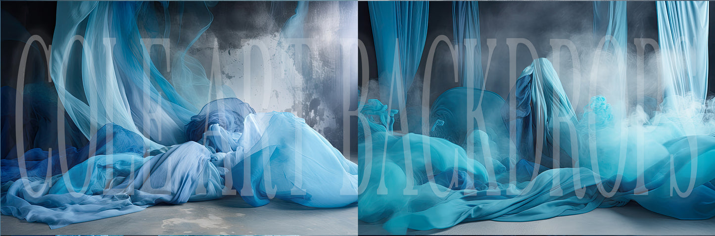 Conjunto de Tecido Fluido Azul Carry Me Away, Cenários Digitais, Fundos de Maternidade, Texturas para Cenários de Estúdio, Texturas para Belas Artes, Texturas para Photoshop