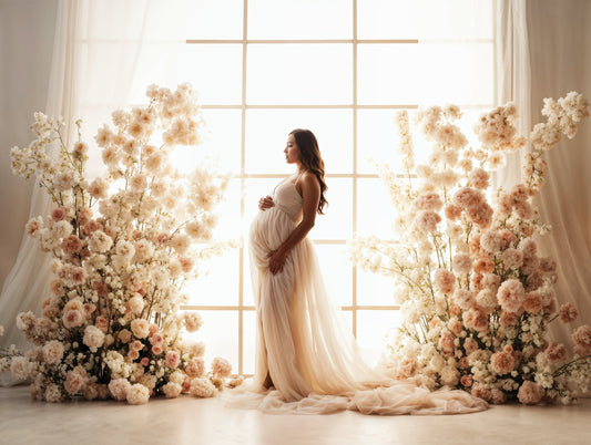 Backlit Florals Digital Backdrop Set