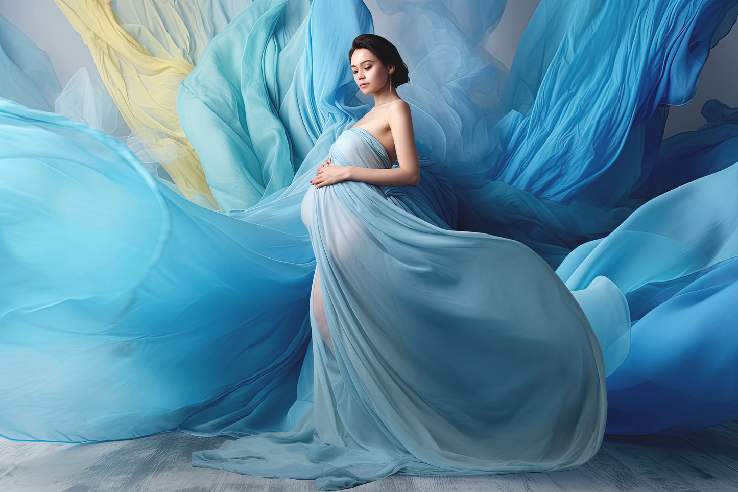 Conjunto de Tecido Fluido Azul Carry Me Away, Cenários Digitais, Fundos de Maternidade, Texturas para Cenários de Estúdio, Texturas para Belas Artes, Texturas para Photoshop