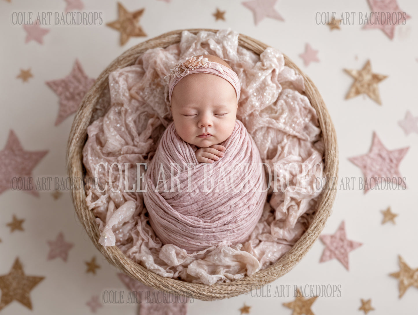 Gold Star Baby 2, Newborn Digital Backdrop, Baby Backdrop