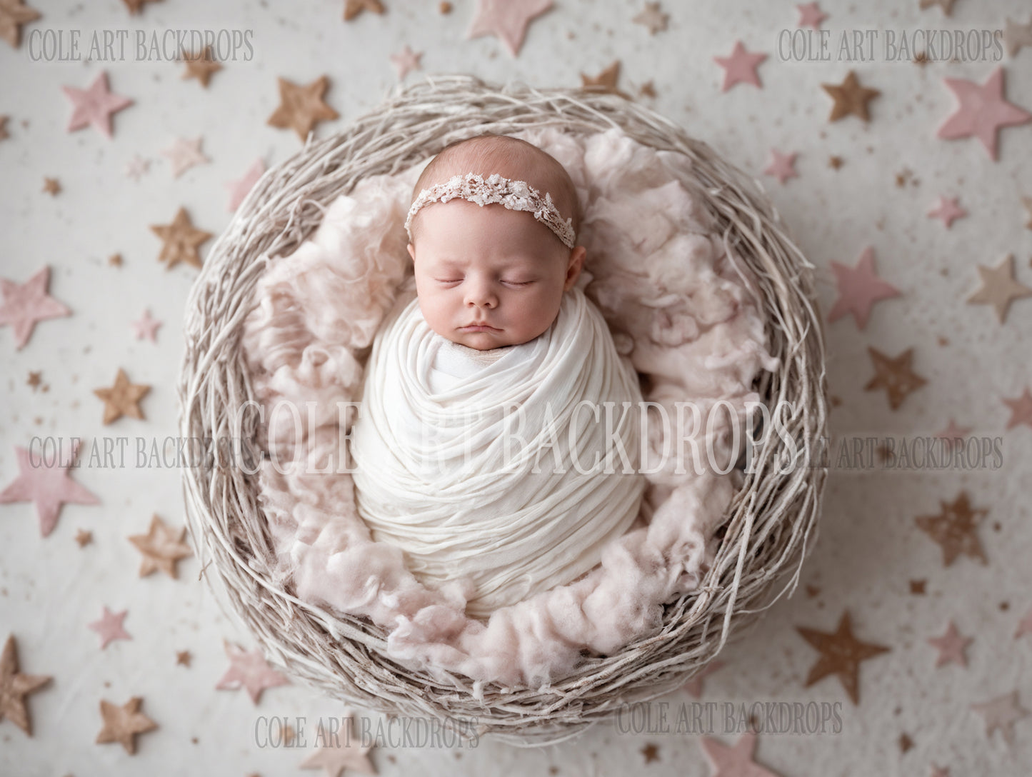 Gold Star Baby 3, Newborn Digital Backdrop, Baby Backdrop
