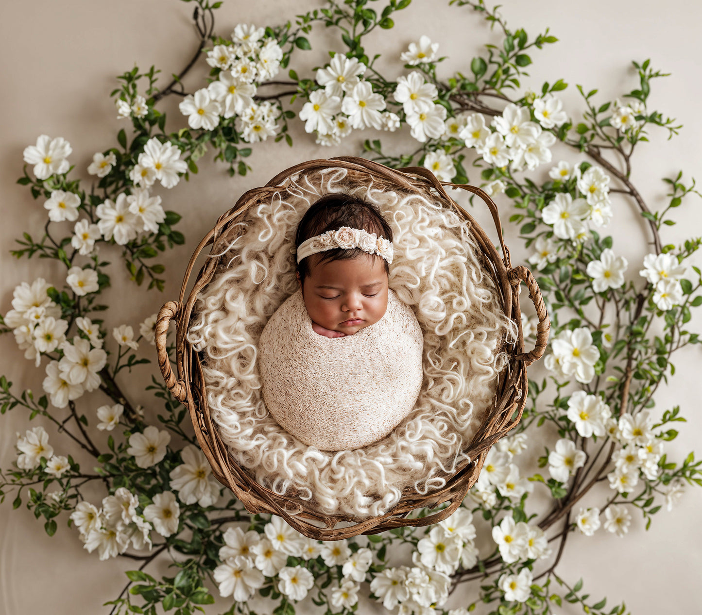 Oh Baby Beige Set, Newborn Digital Backdrops, Newborn Prop, Newborn Backdrops