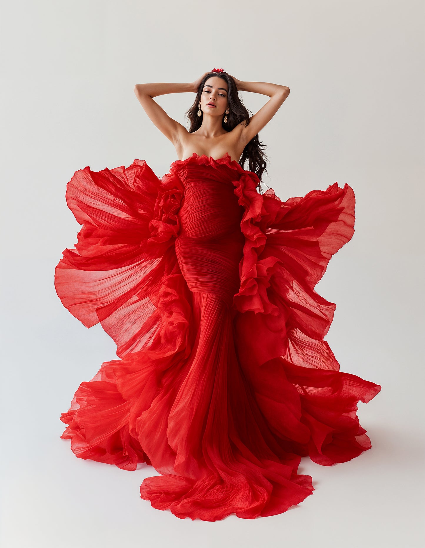 Red Dress Digital Overlays, Photoshop Overlays, Digital Backdrops Set