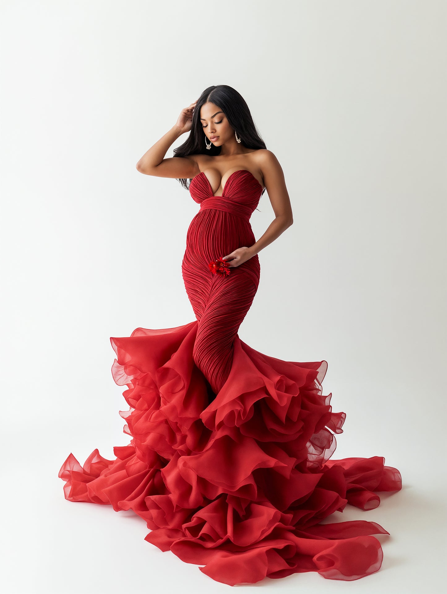 Red Dress Digital Overlays, Photoshop Overlays, Digital Backdrops Set