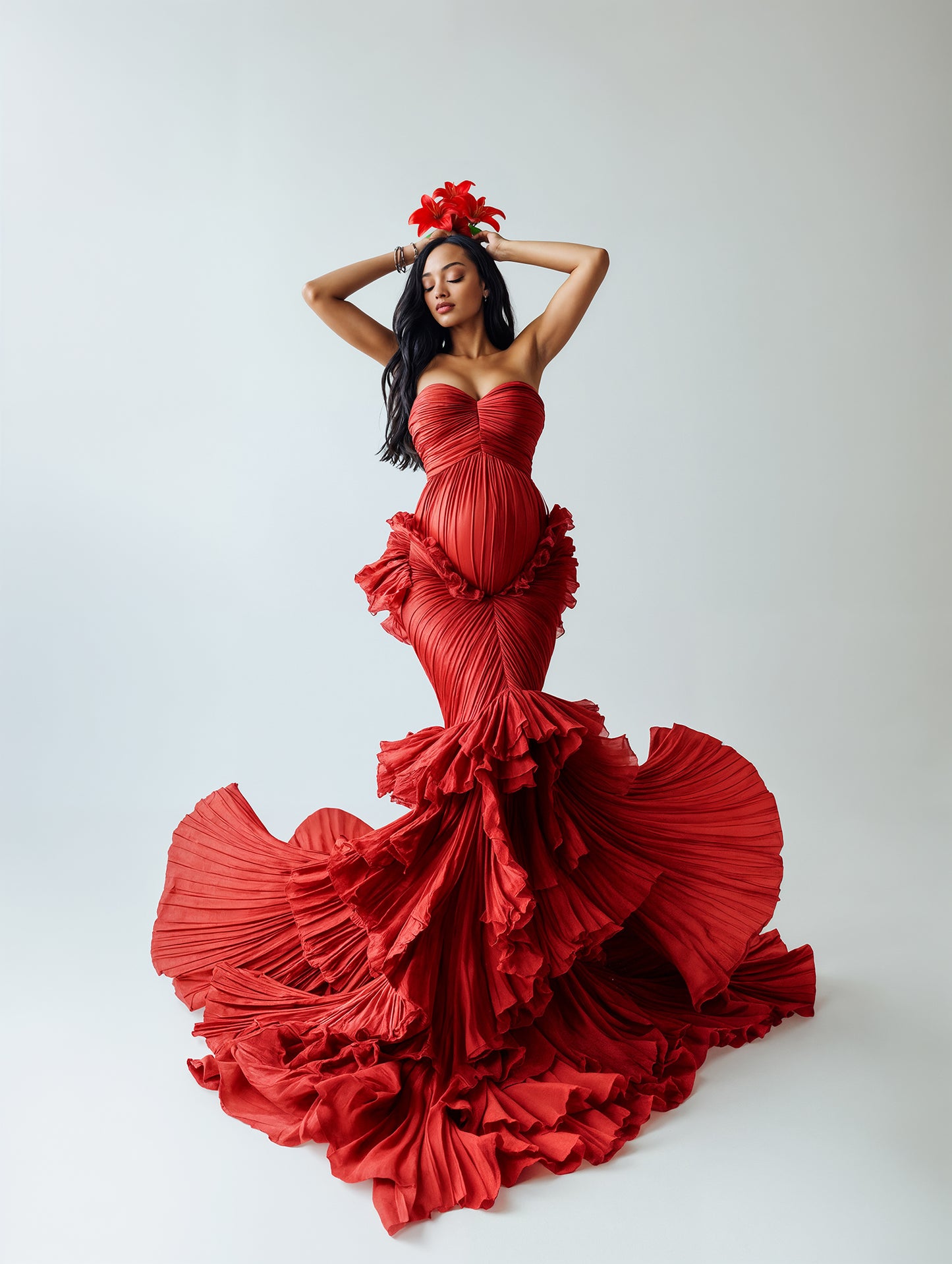 Red Dress Digital Overlays, Photoshop Overlays, Digital Backdrops Set