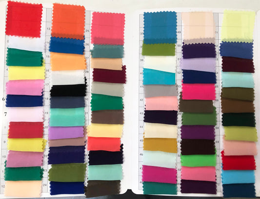 Chiffon Solid Color Fabrics Sets