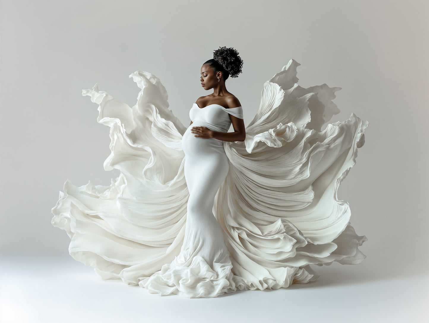 White Dress Digital Overlays, Photoshop Overlays, Digital Backdrops Set