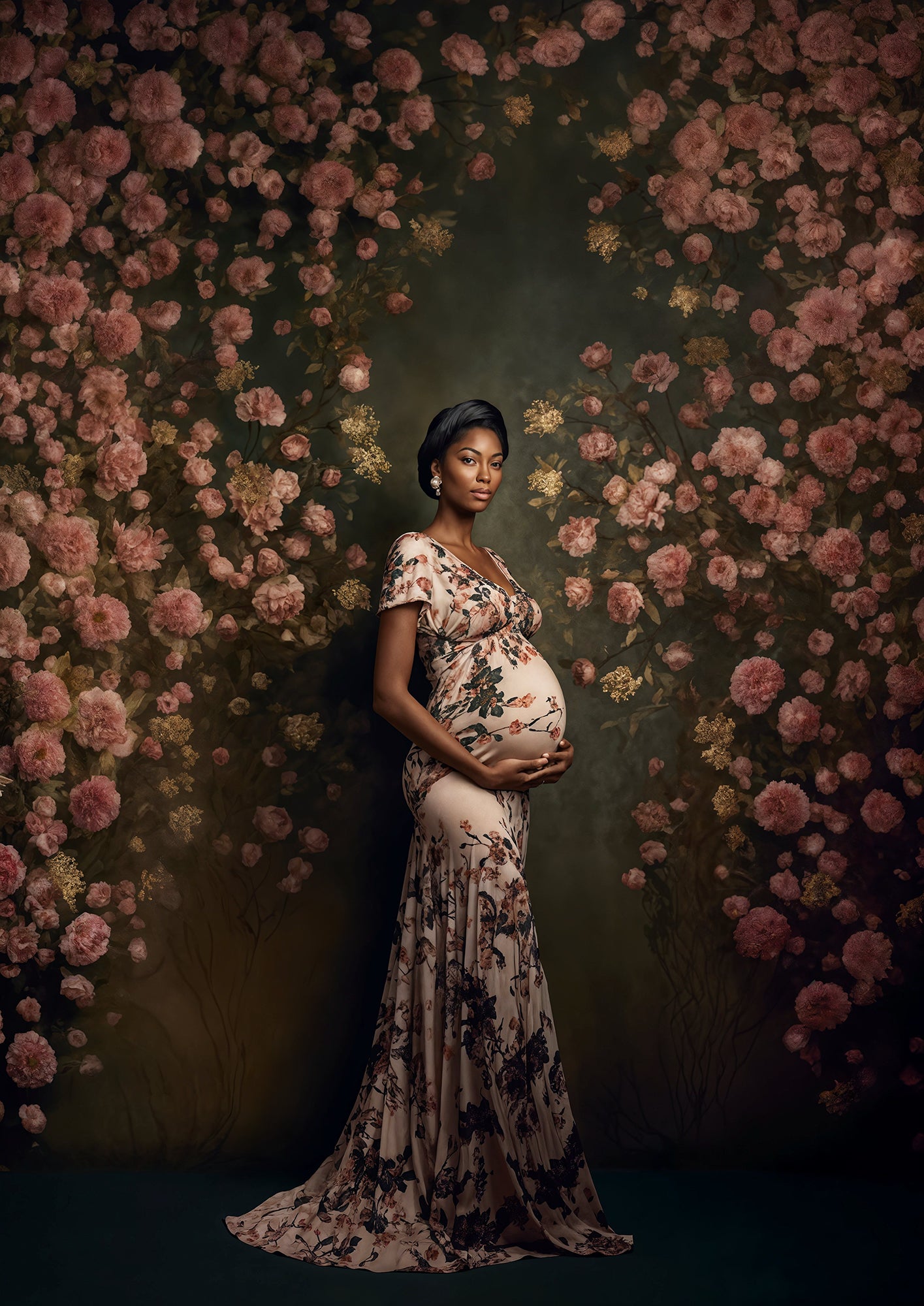 Fondos digitales con melodías florales, superposiciones para fondos de maternidad, superposiciones para fondos de estudio, texturas artísticas, fondos digitales
