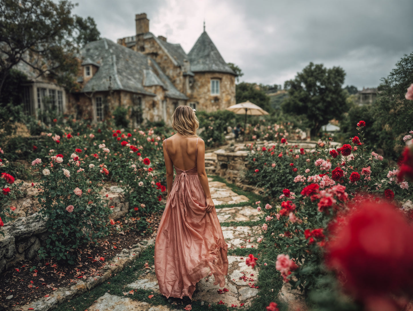 Rose House Digital Backdrop Set