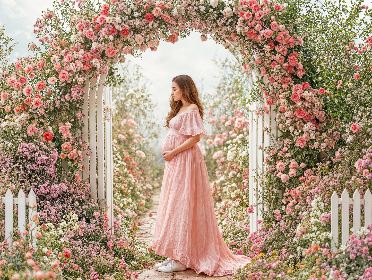 Fondo digital floral Annabelle, conjunto de fondos para niños