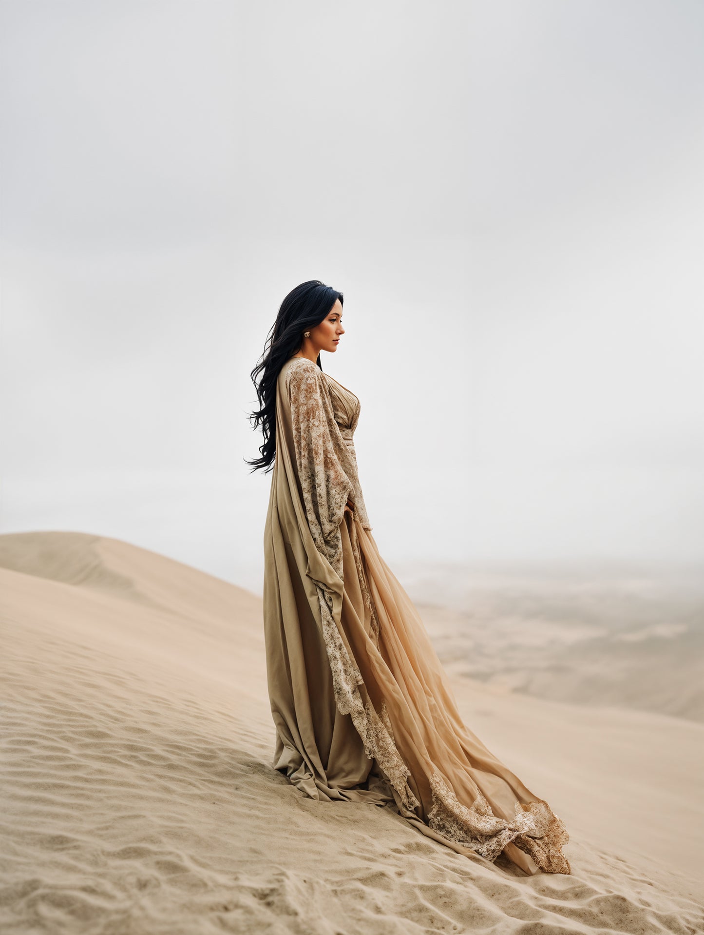 Overcast Desert Digital Backdrop Set