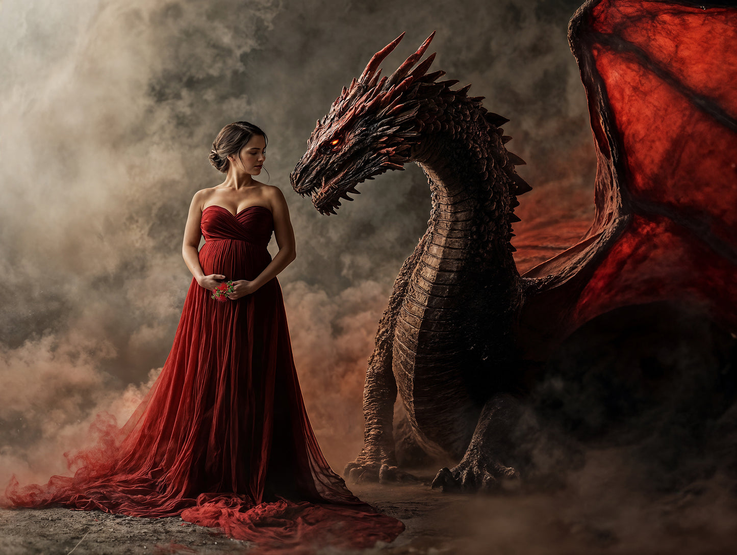 Conjunto de cenário digital Mother Dragons