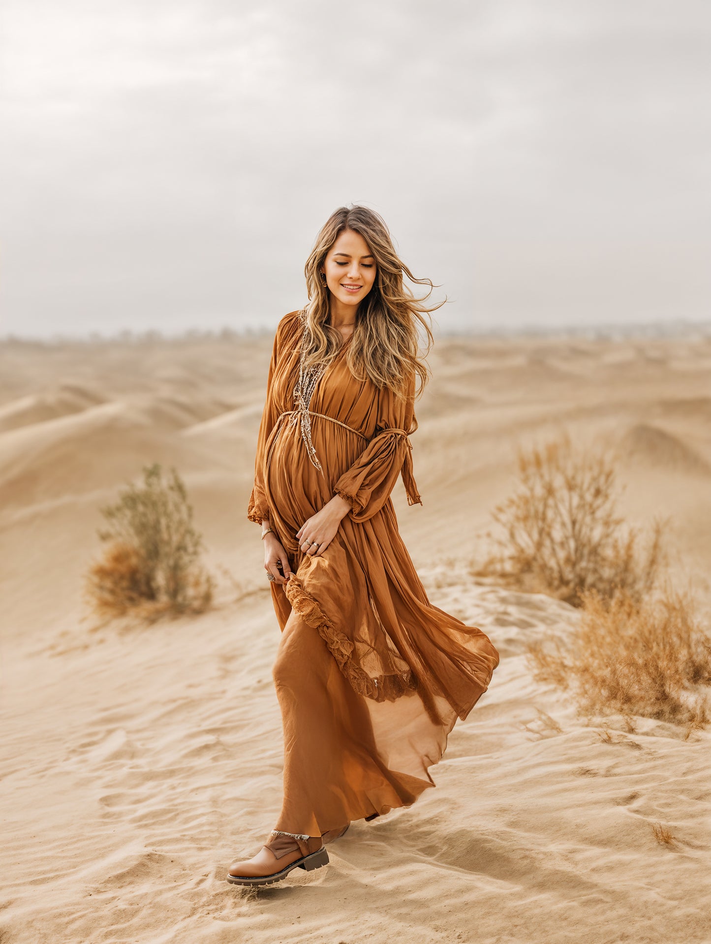Overcast Desert Digital Backdrop Set