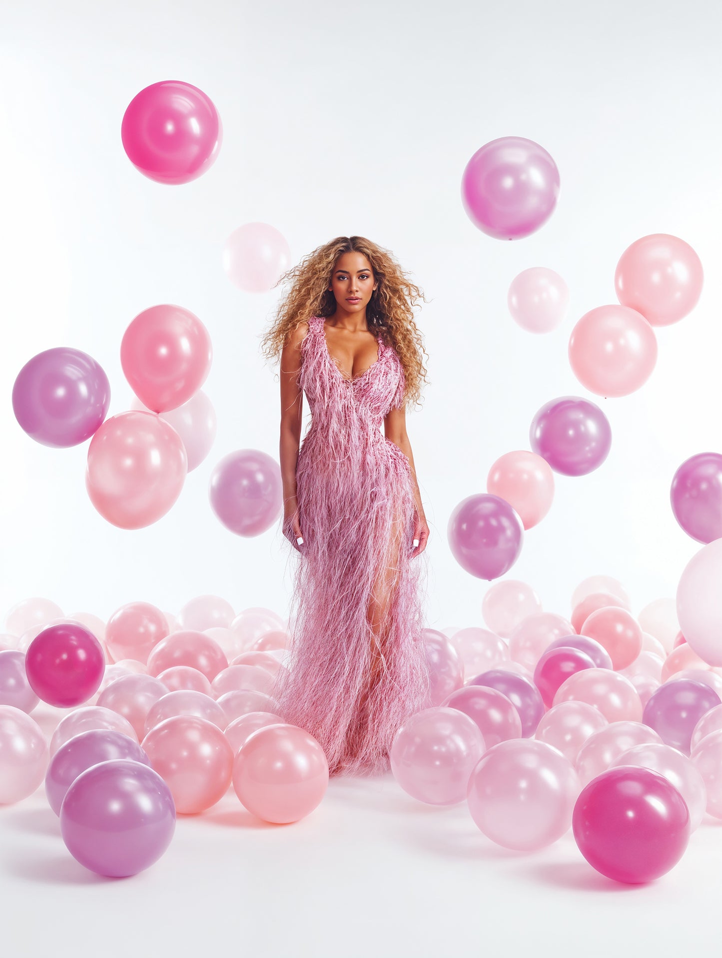 Balloon Glam Pink Digital Backdrop Set