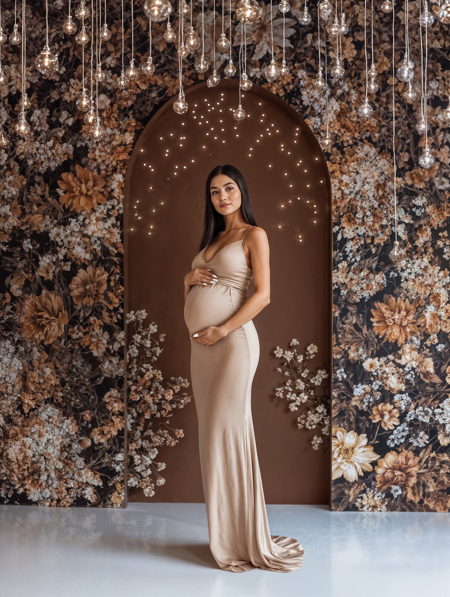 Conjunto de cenário digital Sparkly Twinkle Light Neutral Archs