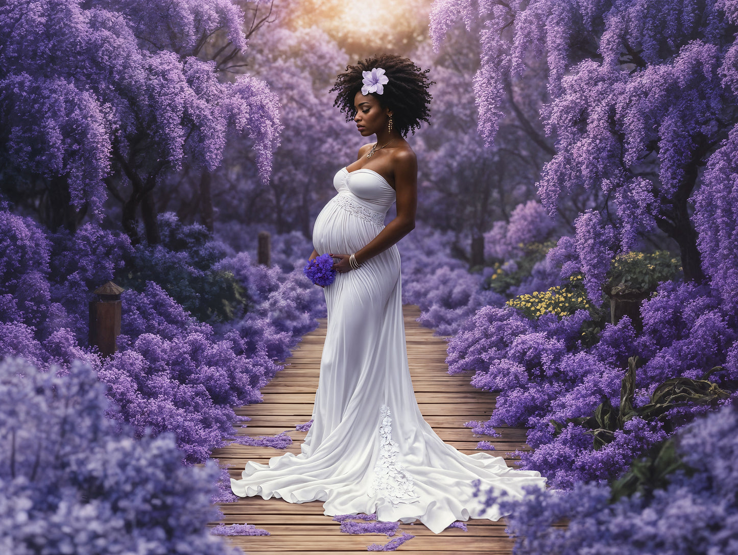 Conjunto de cenário digital Lilac Bridges