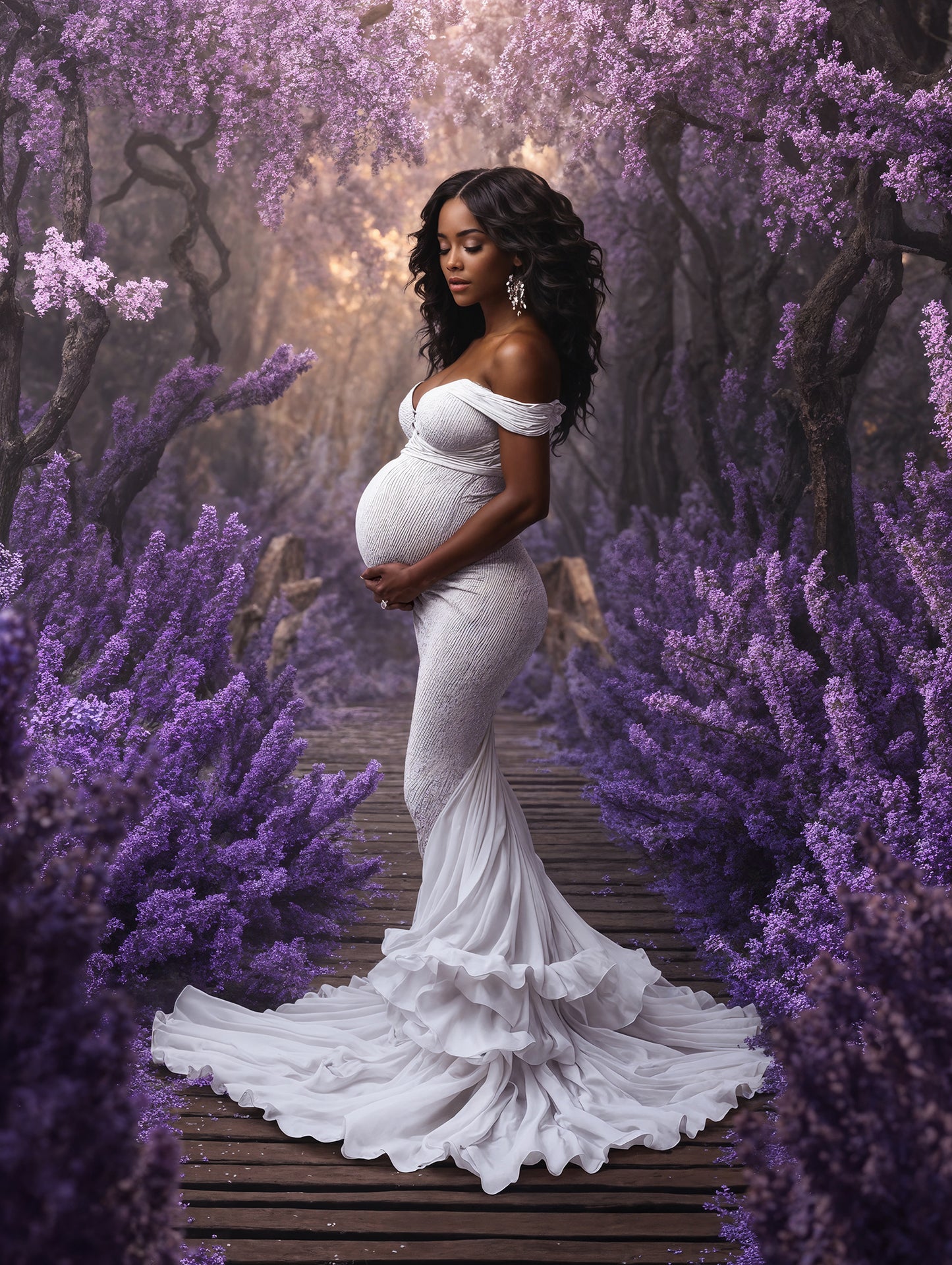 Conjunto de cenário digital Lilac Bridges
