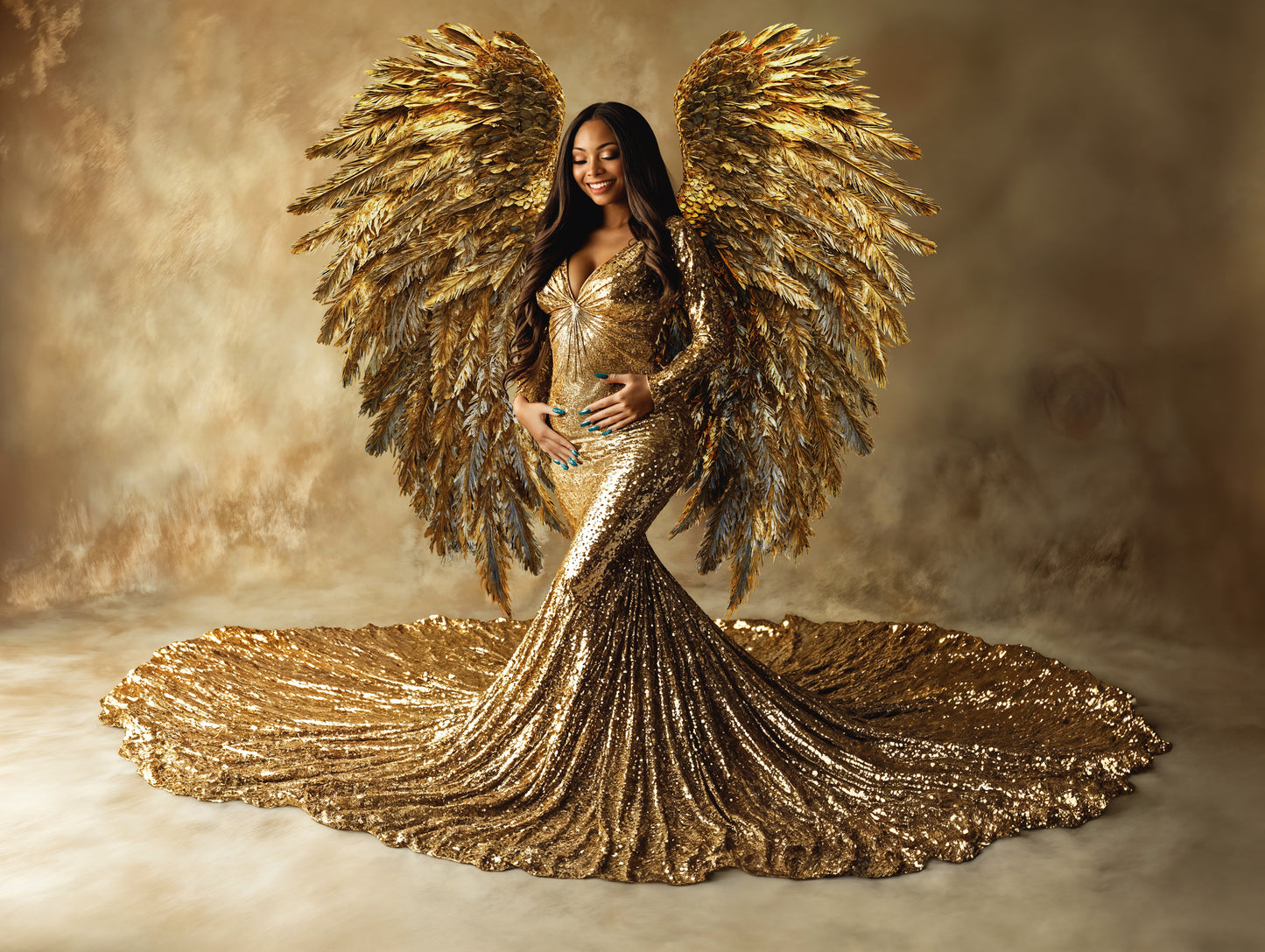 Fluffy Angel Wings Digital Overlays, Maternity Backdrop Overlays, Photoshop Overlays