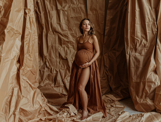 Fondo digital de papel arrugado marrón