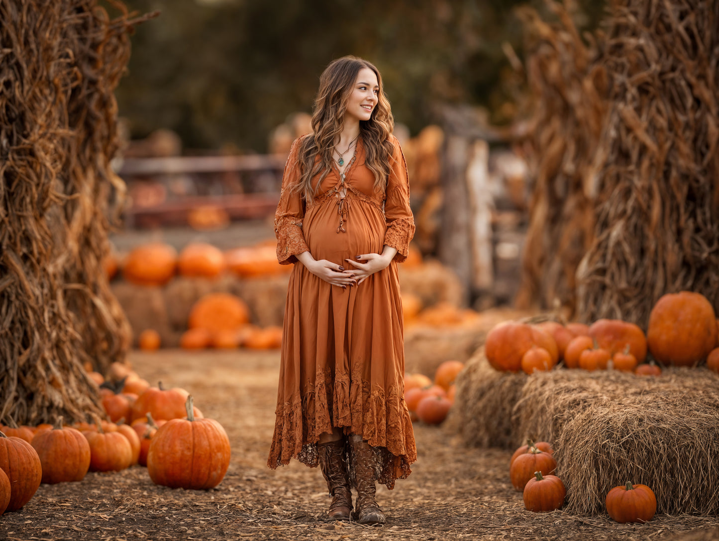 Pumpkin Patch Digital Backdrop Set