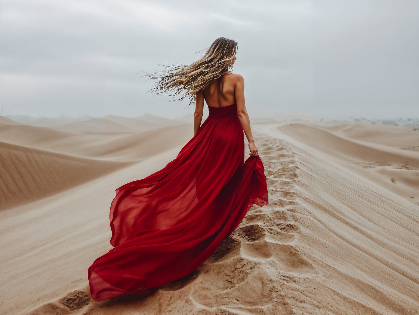 Overcast Desert Digital Backdrop Set