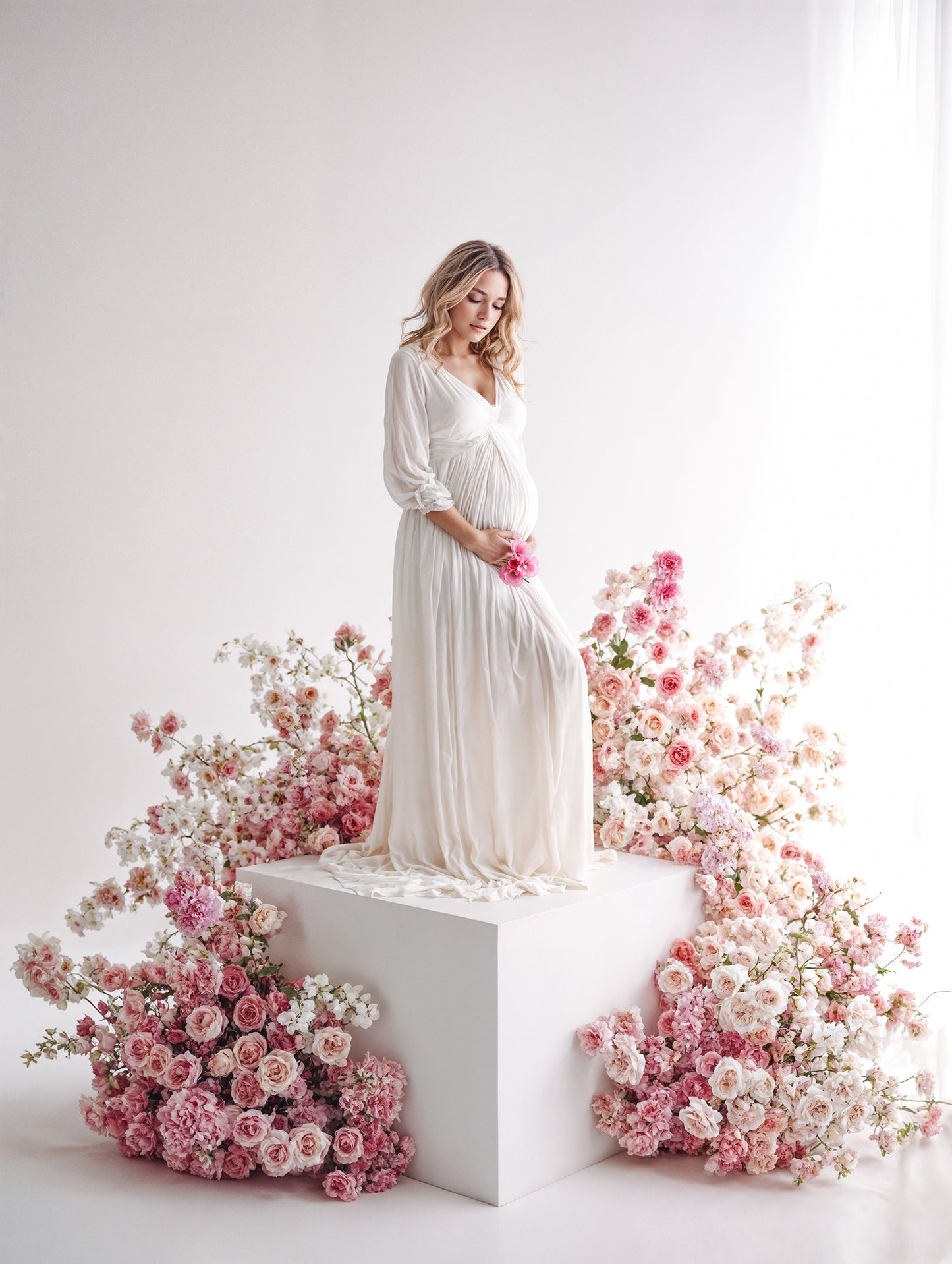 Flower Podiums Digital Backdrop Set