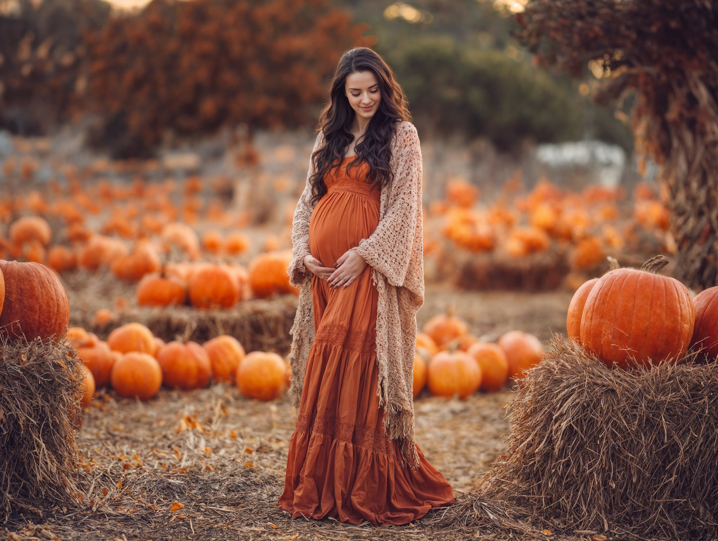 Pumpkin Patch Digital Backdrop Set