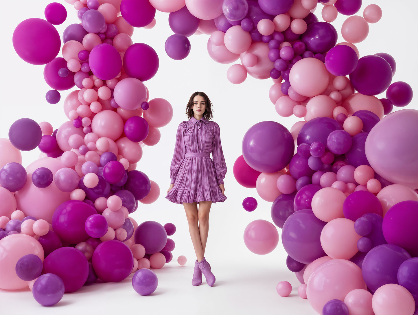 Balloon Glam Pink Digital Backdrop Set