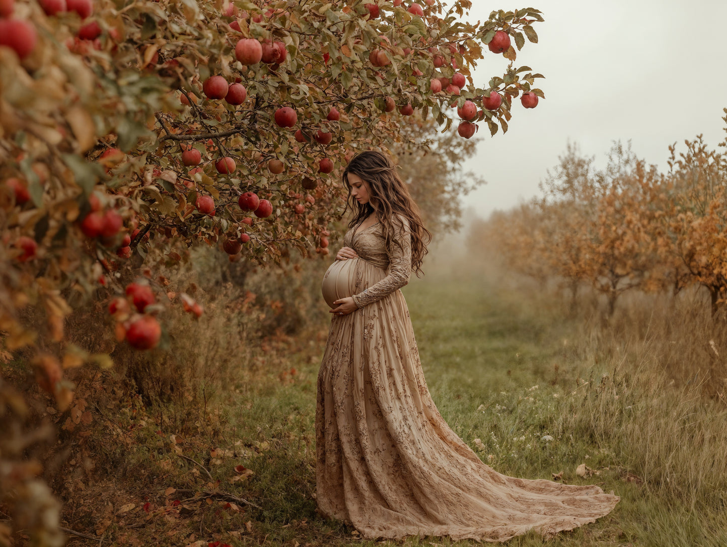Conjunto de cenário digital Apple Orchard