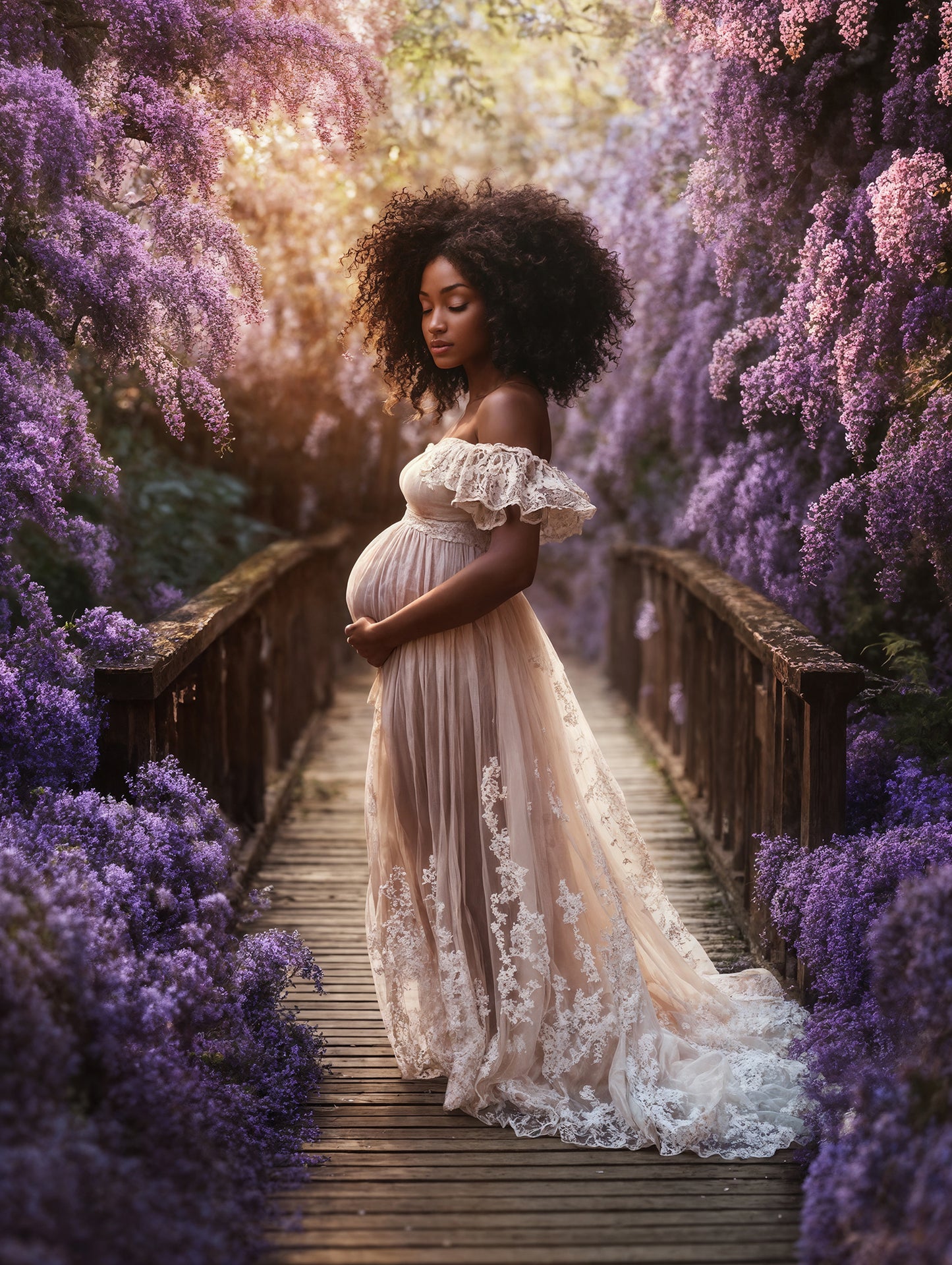 Conjunto de cenário digital Lilac Bridges
