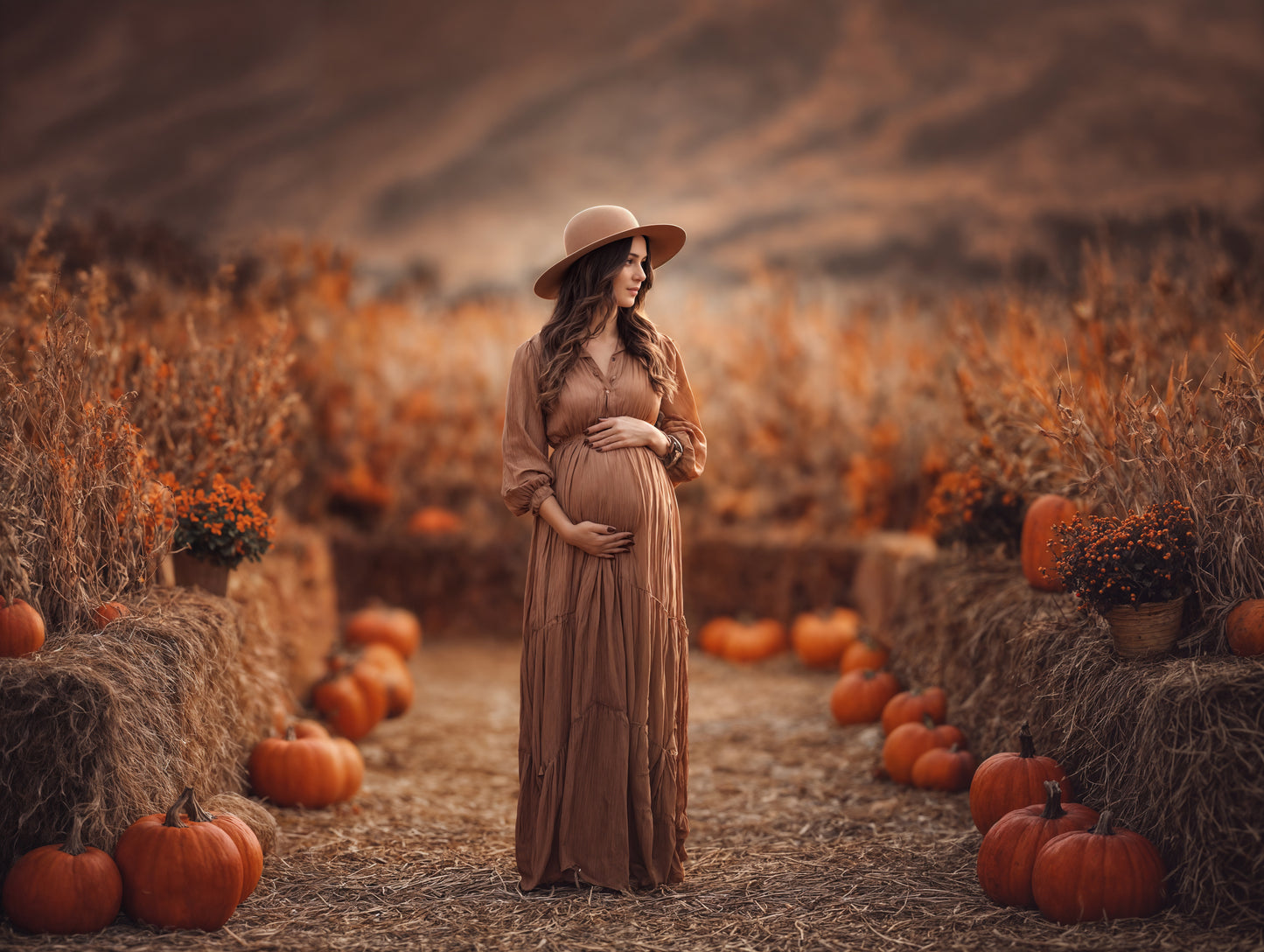 Pumpkin Patch Digital Backdrop Set
