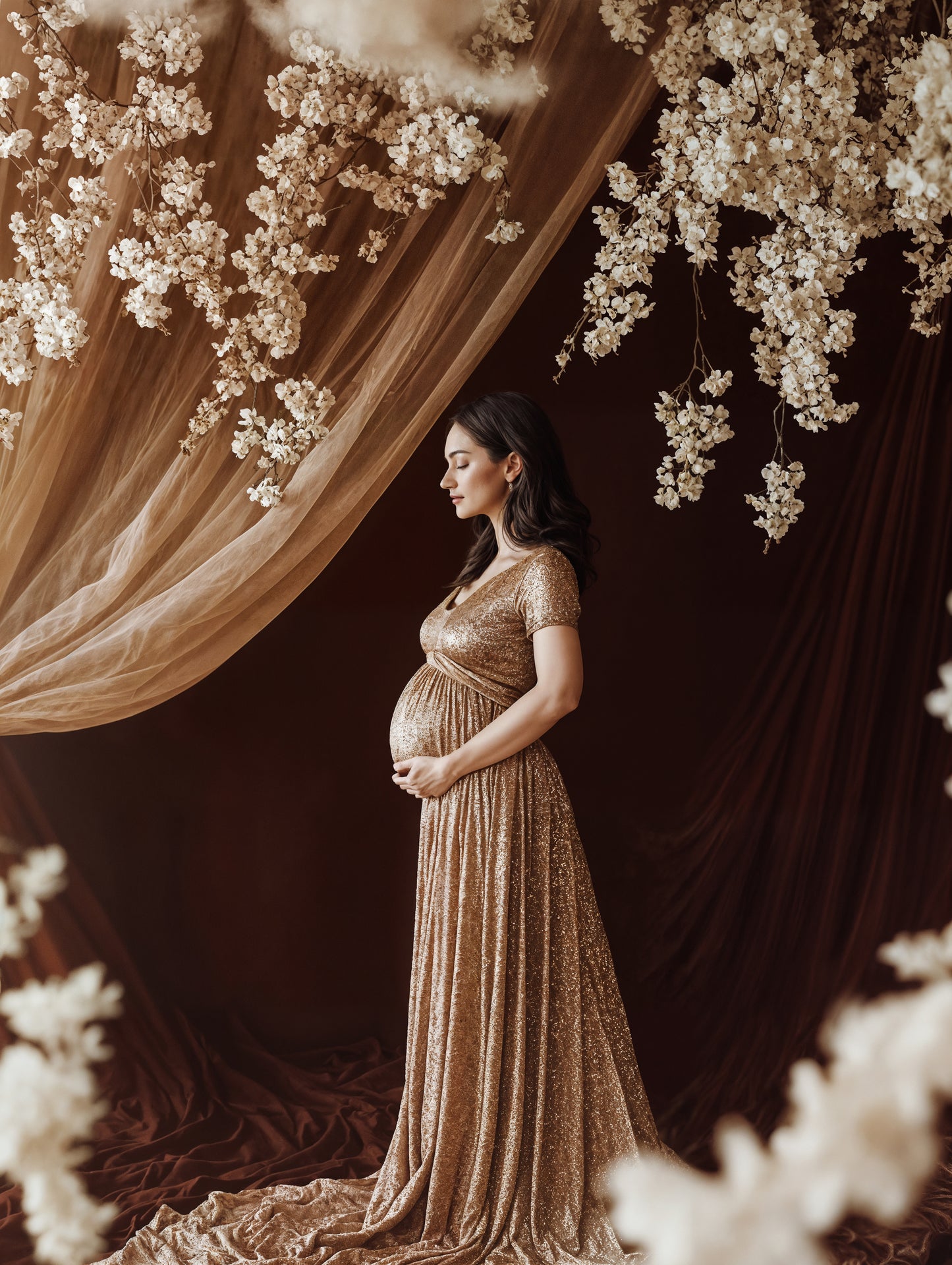 Conjunto de cenário digital Serene Drapes
