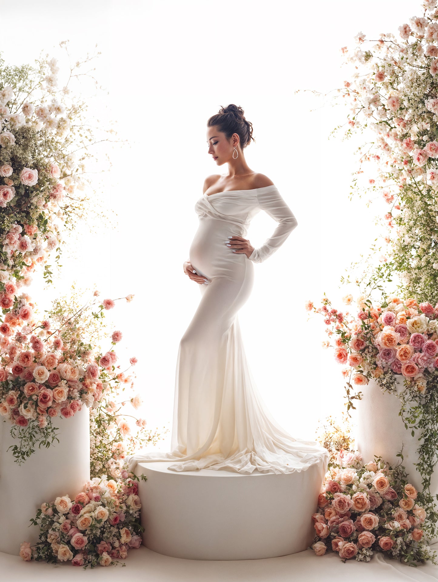 Conjunto de cenário digital Floral Goddess Podium