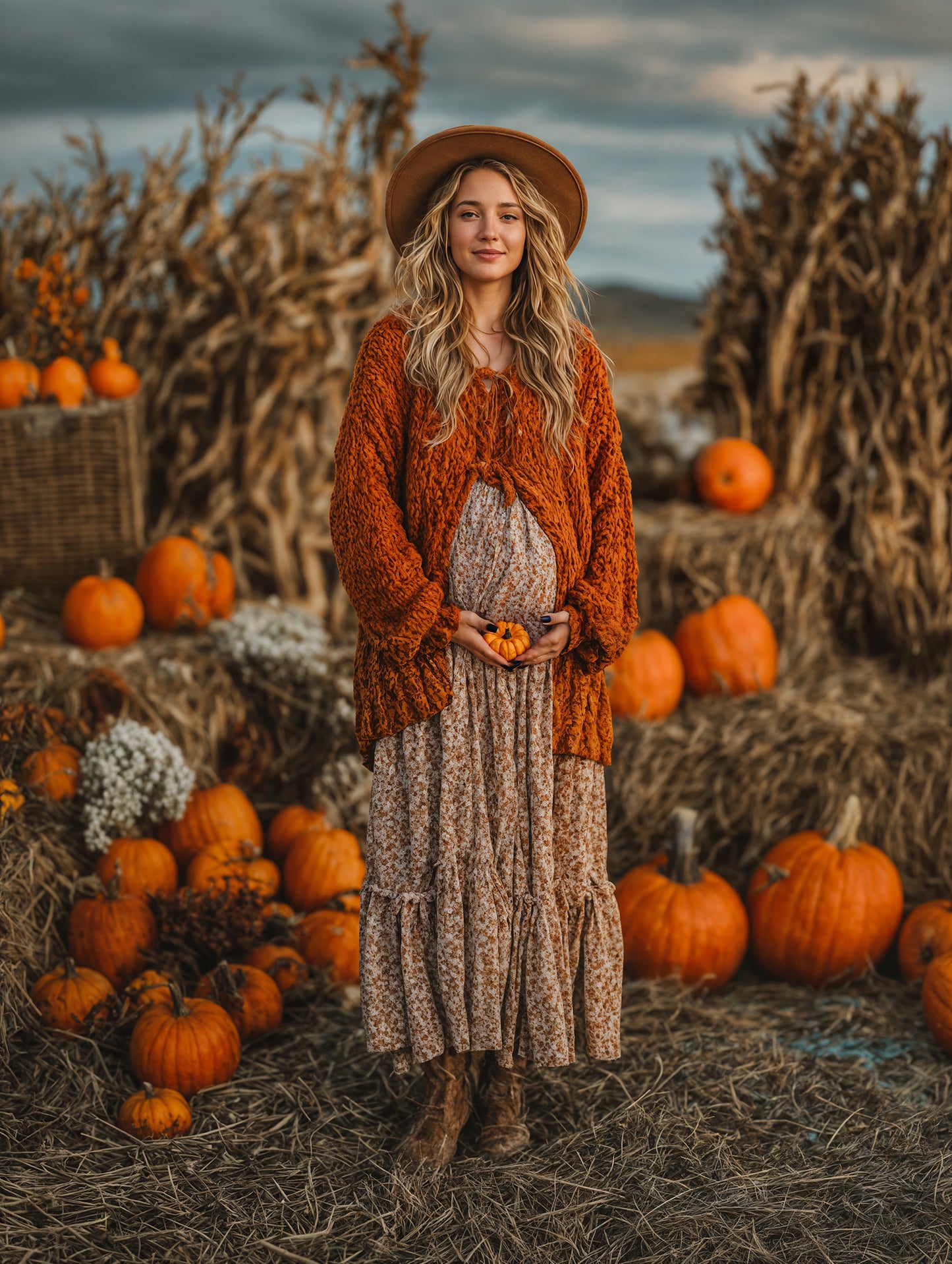 Pumpkin Patch Digital Backdrop Set