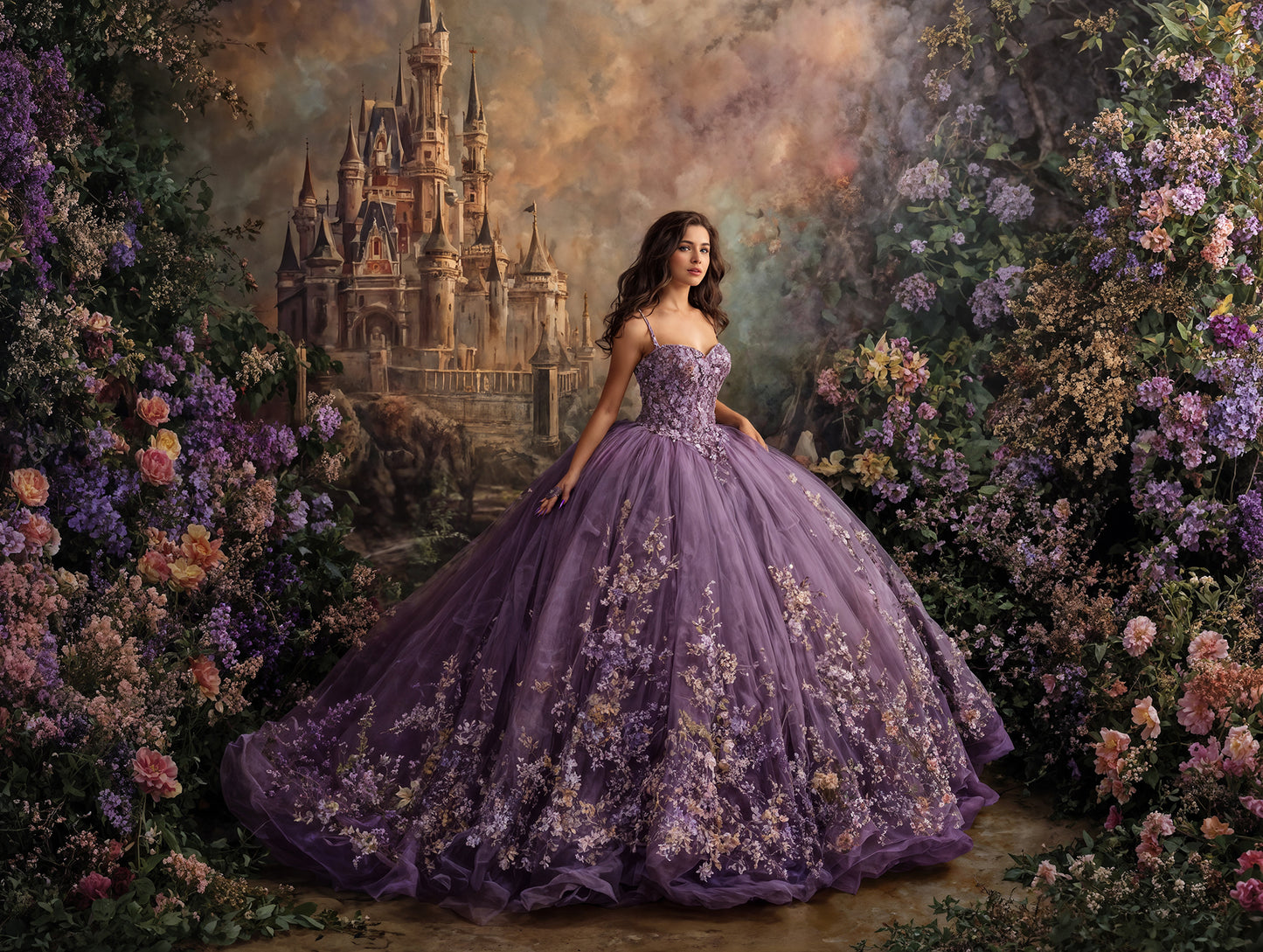Conjunto de cenário digital do Castelo da Princesa