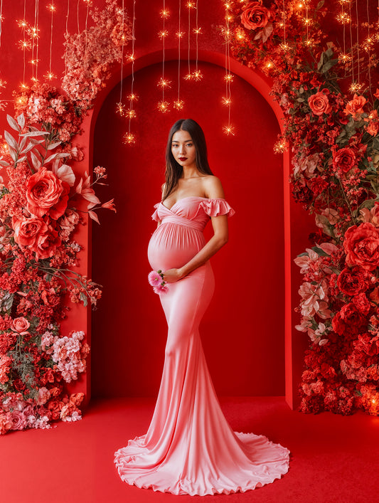 Conjunto de fondo digital con arcos de colores brillantes y brillantes