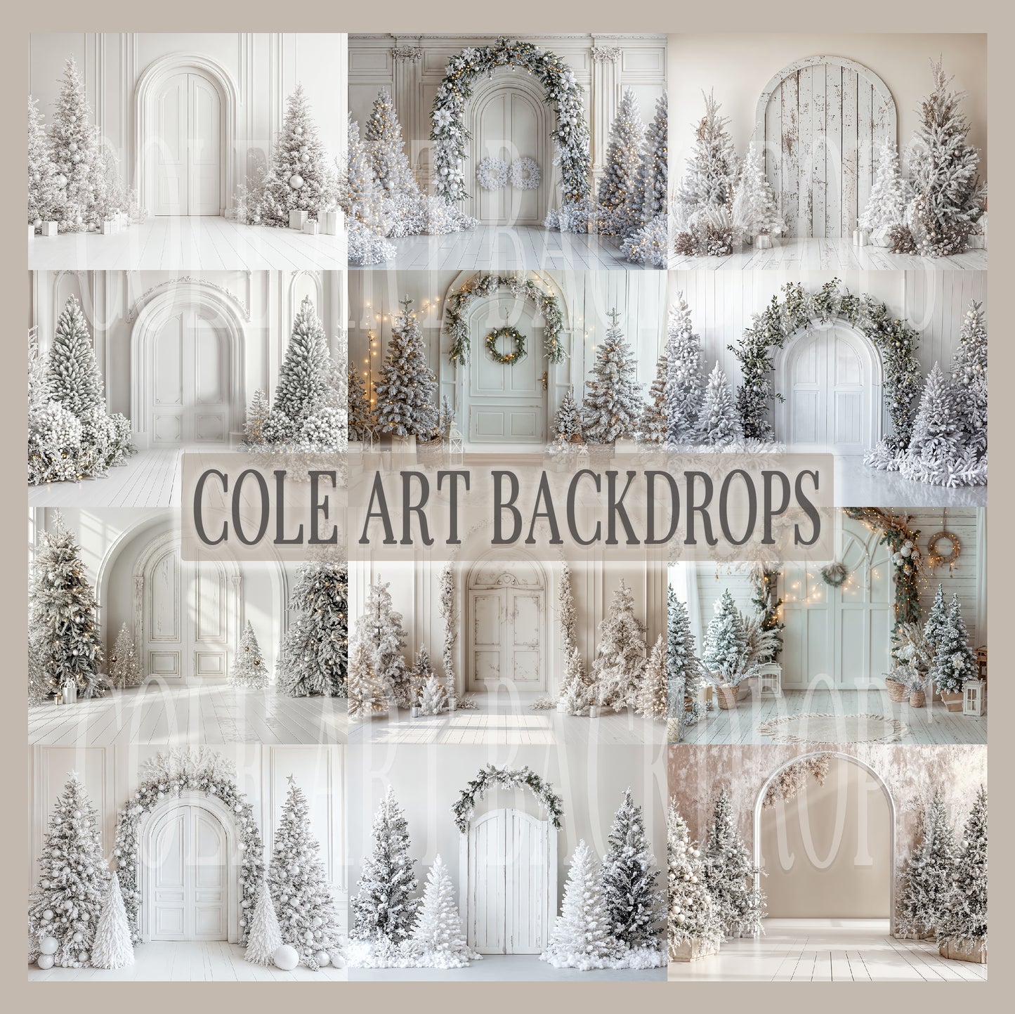 Christmas Time Digital Backdrops, Christmas Digital Backdrops Set
