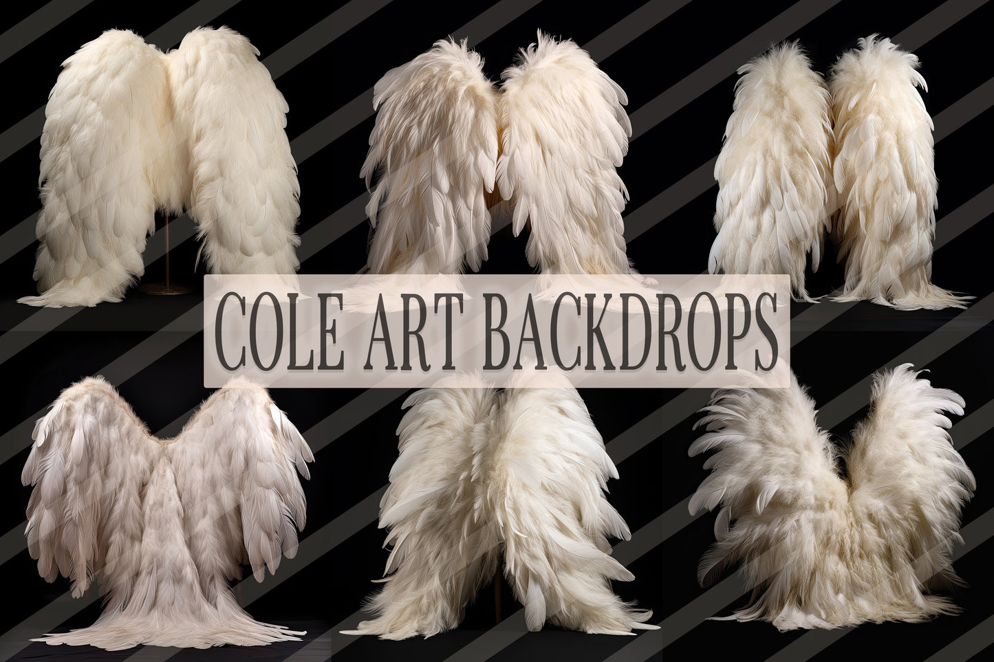 White Fluffy Angel Wings Digital Overlays, Maternity Backdrop Overlays, Studio Overlays, Fine Art Textures, Photoshop Overlays