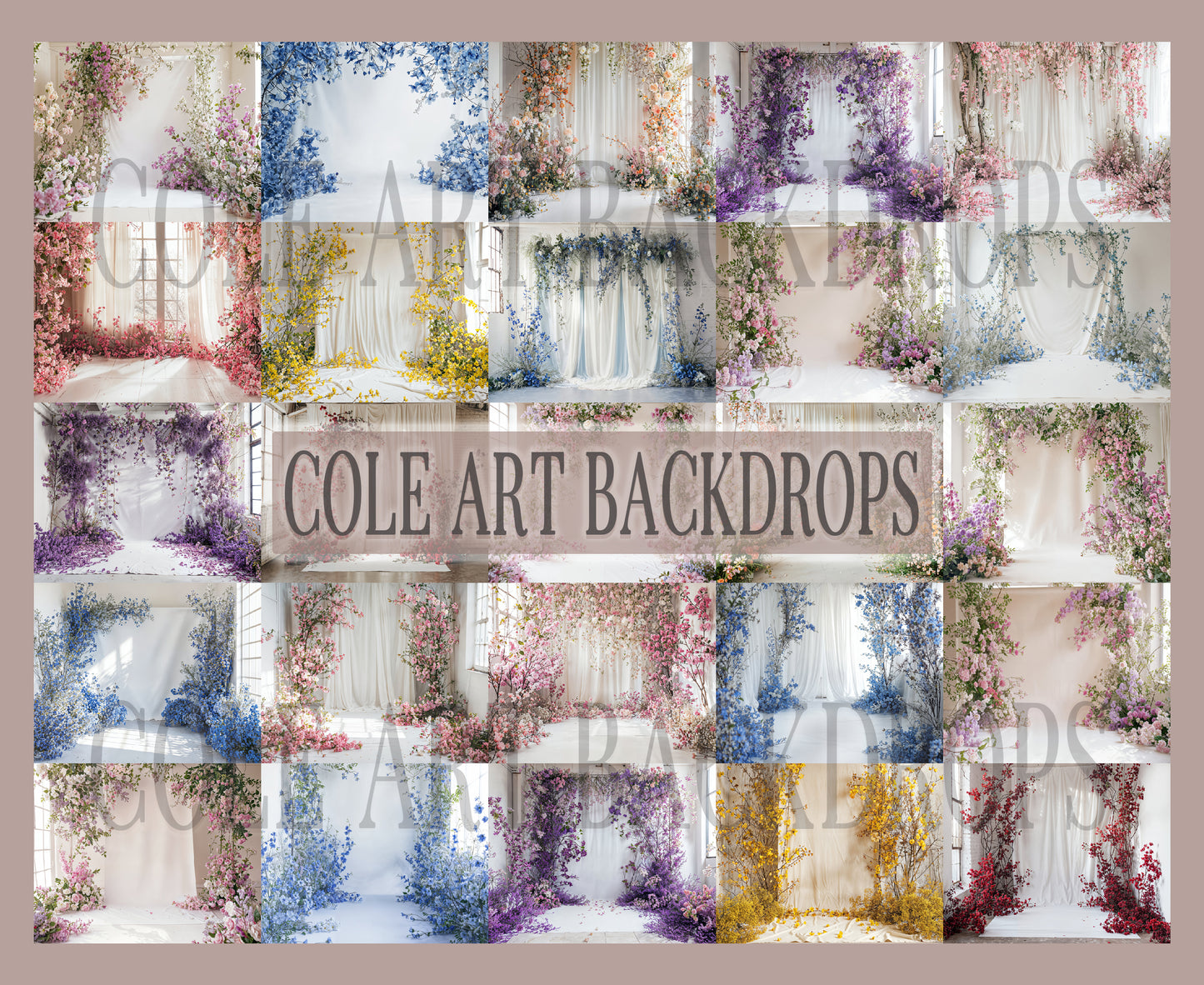Airy Spring Digital Backdrop Set